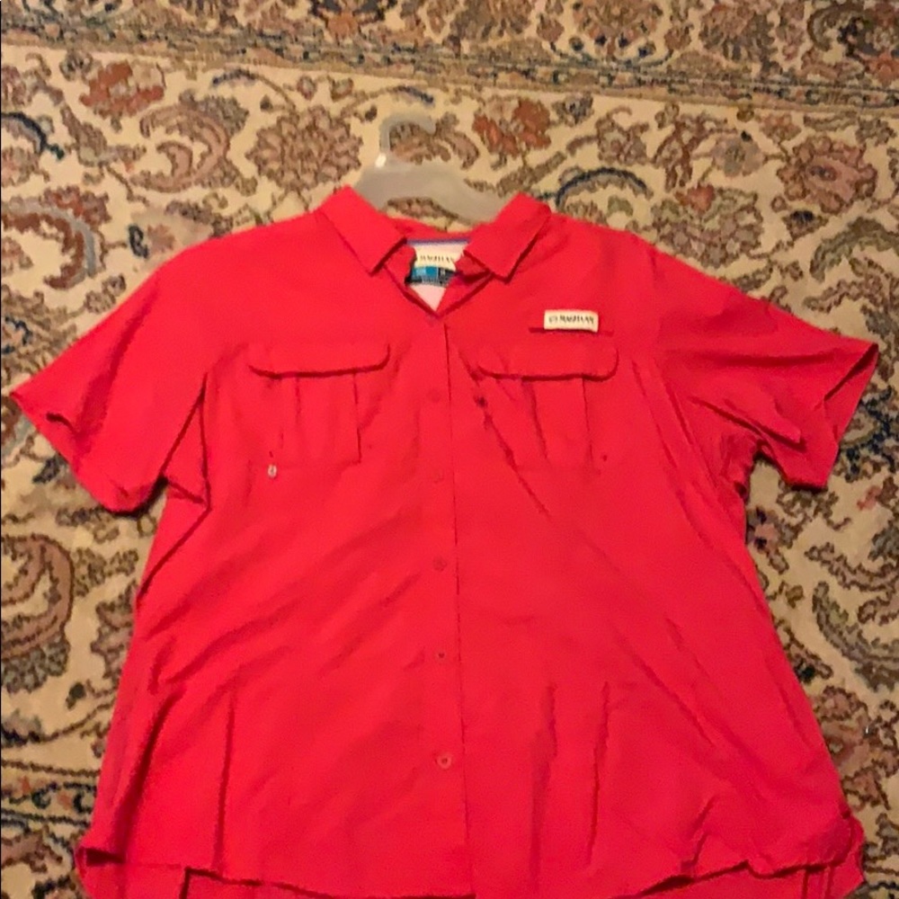 Hot pink button up!